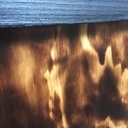 Porte coulissante - bois brûlé