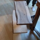 Etagère bois avec écorce