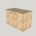 Meuble pour raboteuse-dégauchisseuse Titan et clones