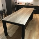 Ilot central - table extensible pour cuisine ouverte