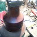 boule de graveur faite en Quebracho(casse hache), Schinopsis balansae, très dur et très beau