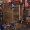 Meuble informatique en bois de récupération