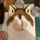 Tête de loup en Intarsisa