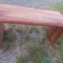 Banc en poirier et placages