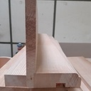 Escalier quart-tournant en frêne olivier