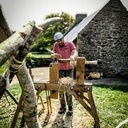 Bols tournés au tour à perche