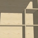 Bibliothèque avec bureau intégré