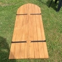 Porte intérieur deux battants  sous arche en pierres