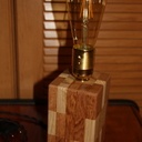 Lampe de chevet en bois de bout