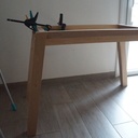 Table avec pieds a 10°