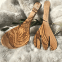 Articles couverts salade pot de miel pot bouteille pot à épice sucrier en bois olivier