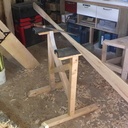 râpe pour les traces de rabots avec les tréteaux kayaks