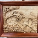 Bas relief en Merisier