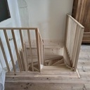 Escalier demi tournant frêne olivier