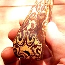 Poignée de porte en fougère tropicale