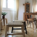 Tabouret avec tressage