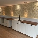 Plan de travail en acajou massif