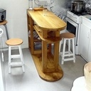 Bar Américain en chêne pour petit logement