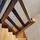 Escalier 2 quarts tournant frêne