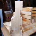 Étagère bois porte bouteilles et verres