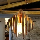 Lampe en chêne goutte d'eau