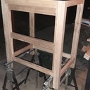 2 meubles chêne pour salle de bain