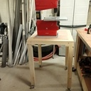 Table mobile pour petite scie à ruban