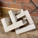 Table basse nœud de Trèfle en noyer