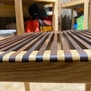 Chaise en chêne et noyer