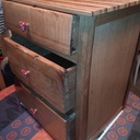 Commode chevet à partir de douelles de foudres