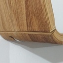 Étagères lumineuses de bois courbe