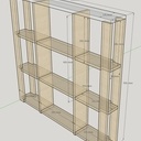Rangement Derrière Commode Bébé (transformable en étagère de bureau)