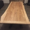 Table en Orme avec pied métal