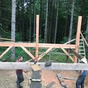 Un petit bout de charpente dans les bois