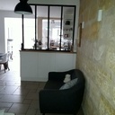 Verrière en chêne et meubles bas