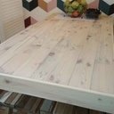 Table palette et acier