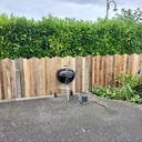 Clôture en bois de palette