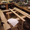 Portail en chêne de jardin.