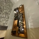 Applique murale bois et métal