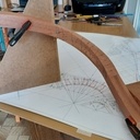 Main courante débillardée d'équerre à la normale