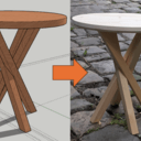 Bout de canapé à piètement Buenos Aires (influence Epinal 2025)