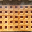 Planche à découper en bois de bout, effet CASIER