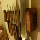 Porte couteaux mural, fixation invisible