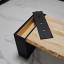 Table basse en frêne et Fibra noir