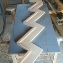 Descente d'escalier Metal et bois