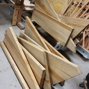 Escalier frêne/Acier 2 quart tournant.