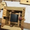 La boîte terminée, ouverte juste après séchage