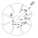 Entretoise poulie raboteuse Lurem Optal/Maxi 26