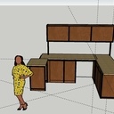 Cuisine ossature acier et habillage bois