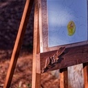 Chevalet de peintre en noyer